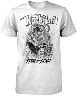 ROCK HARD - Print Till Death (Shirt, weiß) 