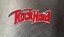 ROCK HARD - Logo Aufnäher - rot / Patch (Cutout)